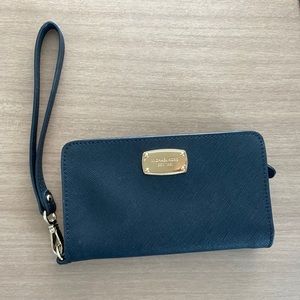 Michael Kors wallet wristlet with phone holder
